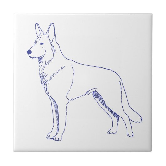 Hunderasse Schäferhund Tegeltje (Voorkant)