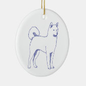 Hunderasse Shiba Inu Keramisch Ornament (Rechts)