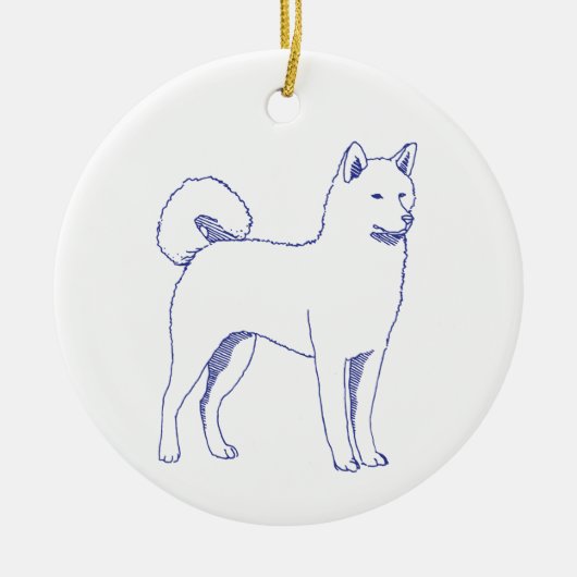 Hunderasse Shiba Inu Keramisch Ornament (Voorkant)