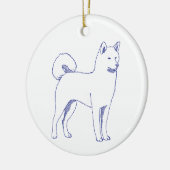 Hunderasse Shiba Inu Keramisch Ornament (Links)