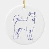Hunderasse Shiba Inu Keramisch Ornament (Achterkant)