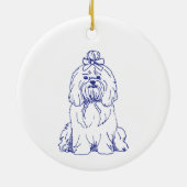 Hunderasse Shih Tzu Keramisch Ornament (Achterkant)