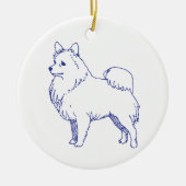 Hunderasse Spitz Keramisch Ornament (Voorkant)