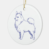 Hunderasse Spitz Keramisch Ornament (Links)
