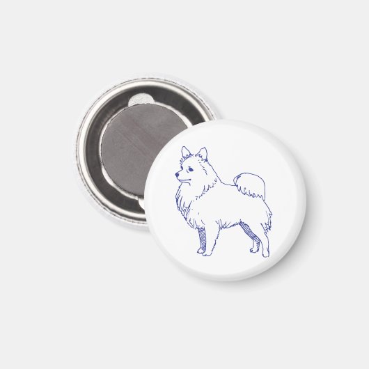 Hunderasse Spitz Magneet (Voorkant / Achterkant)