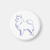 Hunderasse Spitz Magneet (Voorkant)