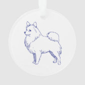 Hunderasse Spitz Ornament (achterkant)