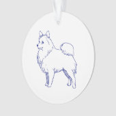 Hunderasse Spitz Ornament (voorkant)