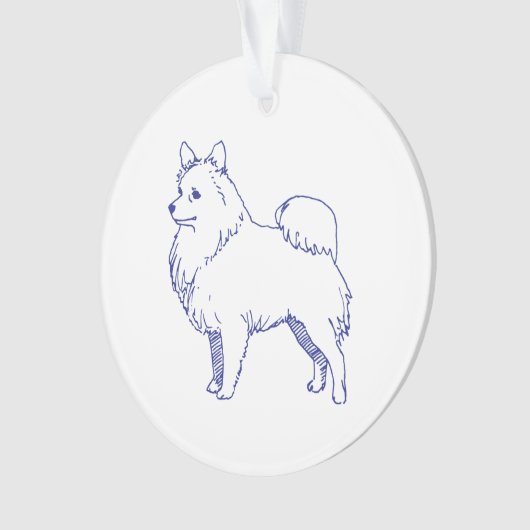 Hunderasse Spitz Ornament (voorkant)