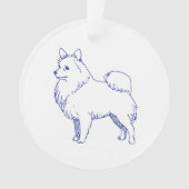 Hunderasse Spitz Ornament (voorkant)