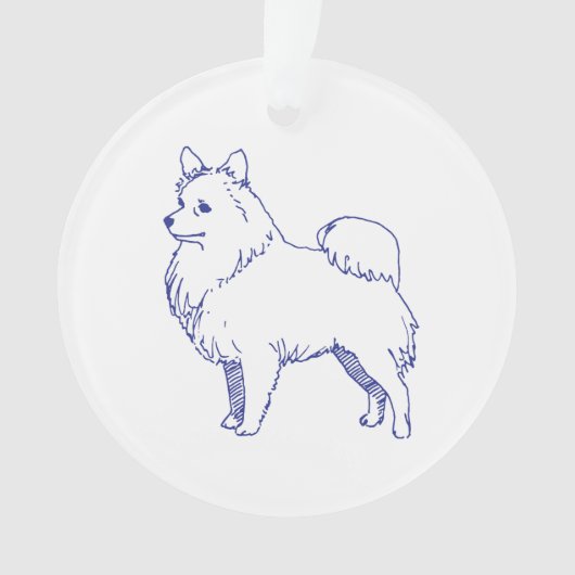 Hunderasse Spitz Ornament (voorkant)