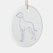 Hunderasse Weimaraner Keramisch Ornament (Rechts)
