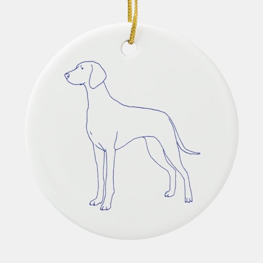 Hunderasse Weimaraner Keramisch Ornament (Voorkant)