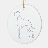 Hunderasse Weimaraner Keramisch Ornament (Links)