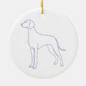Hunderasse Weimaraner Keramisch Ornament (Achterkant)