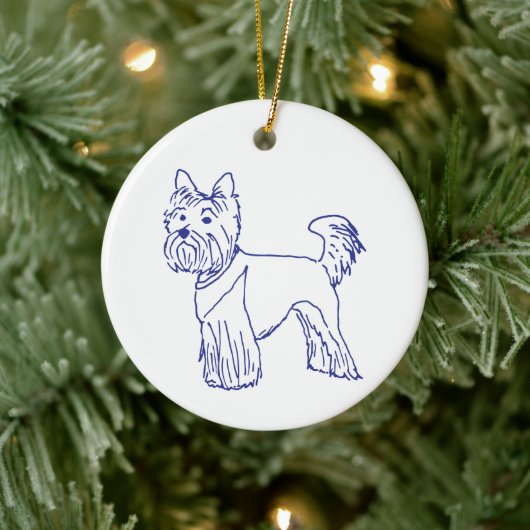 Hunderasse Yorkshire Terrier Keramisch Ornament (Boom)
