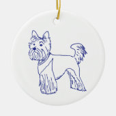 Hunderasse Yorkshire Terrier Keramisch Ornament (Voorkant)