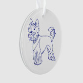Hunderasse Yorkshire Terrier Ornament (voorkant)
