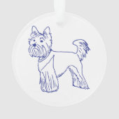 Hunderasse Yorkshire Terrier Ornament (achterkant)