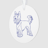 Hunderasse Yorkshire Terrier Ornament (voorkant)