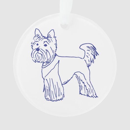 Hunderasse Yorkshire Terrier Ornament (voorkant)