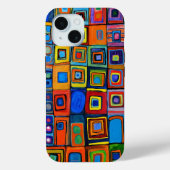 Hundertwasser geïnspireerde levendige pleinen Case-Mate iPhone case (Achterkant)