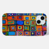 Hundertwasser geïnspireerde levendige pleinen Case-Mate iPhone case (Achterkant (horizontaal))