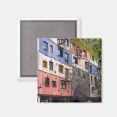 Hundertwasser in Wenen foto Magneet (Voorkant / Achterkant)