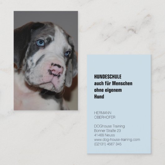 Hundeschule Visitenkarten Visitekaartje (Voorkant / Achterkant)