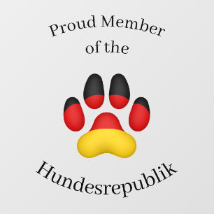 Hundesrepublik Duitse Hondenrassen Raamsticker