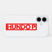 Hundo P Stamp iPhone 16 Hoesje (Achterkant horizontaal)