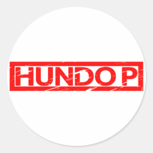Hundo P Stamp Ronde Sticker