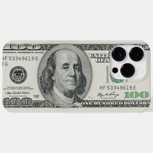 Hundred Dollar Bill Case-Mate iPhone Case (Achterkant (horizontaal))