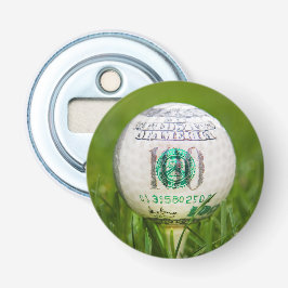 Hundred Dollar Golf Ball Button Flesopener