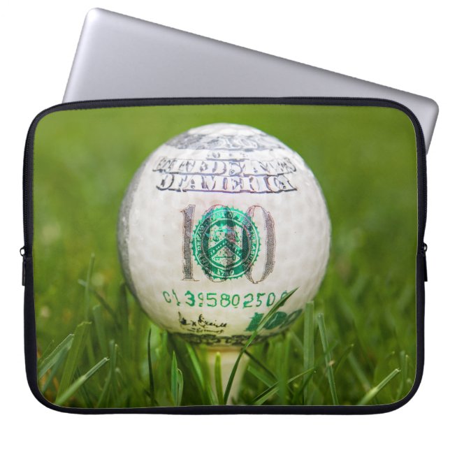 Hundred Dollar Golf Ball Laptop Sleeve (Voorkant)