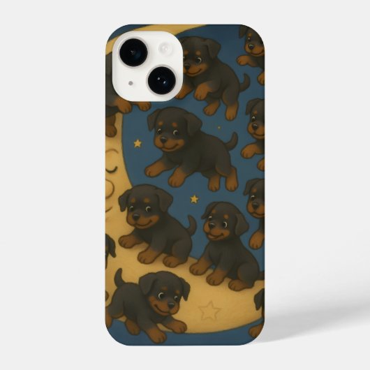 Hundred Flying Rottweilers – Joyful Puppies iPhone Hoesje (Achterkant)