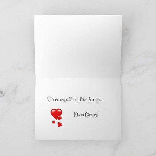 Hundred Hearts-Valentijnsdag Feestdagen Kaart (Binnen)