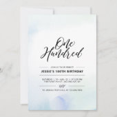 Hundred | Minimale Waterverf 100e verjaardag van d Kaart (Voorkant)