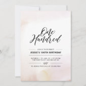 Hundred | Minimale Waterverf 100e verjaardag van d Kaart (Voorkant)