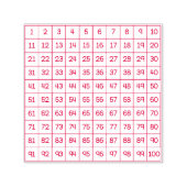 Hundreds Chart Self-Inking Stamp Zelfinktende Stempel (Design)