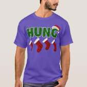 Hung - Funny Gay Endowed Kerstmis Premium T-shirt (Voorkant)