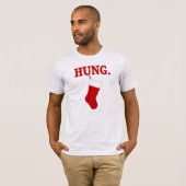 HUNG Funny Mannen kerstT-shirt T-shirt (Voorkant volledig)