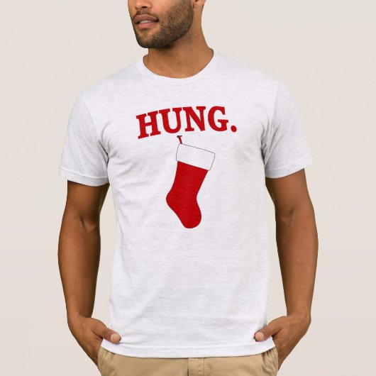 HUNG Funny Mannen kerstT-shirt T-shirt (Voorkant)