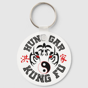 Hung Gar Kung Fu Tiger met Yin Yang Symbol Sleutelhanger