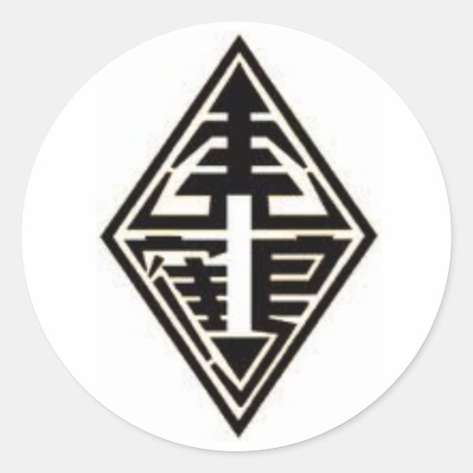 HUNG GAR TIGER CRANE RONDE STICKER (Voorkant)