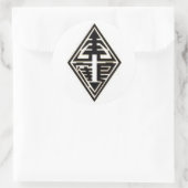 HUNG GAR TIGER CRANE RONDE STICKER (Tas)