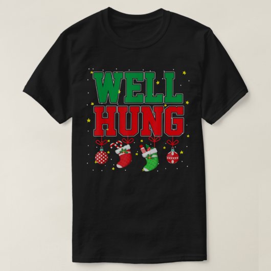 Hung Kerstmis grappige kerstcadeautjes met kerstca T-shirt (Design voorkant)