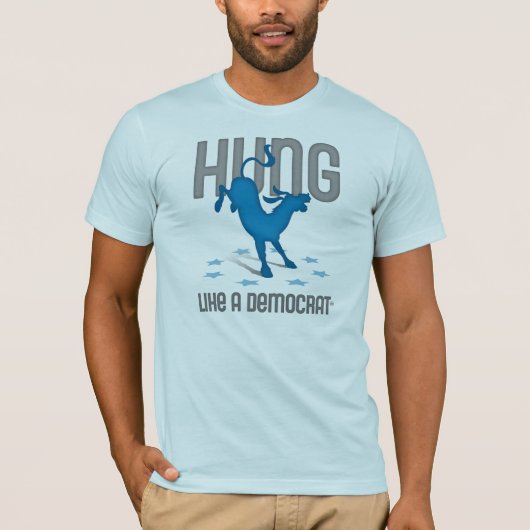 Hung like a Democraat T-shirt (Voorkant)