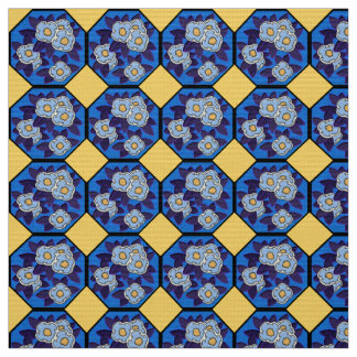 Hungarian Art Deco Royal Blue and Yellow Stof