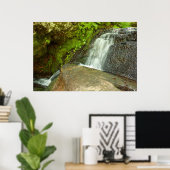 Hungarian Falls Mossy Forest Cascade Poster (Thuiskantoor)